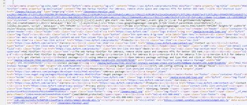 result of html commpression
