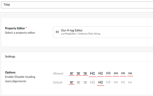H-tag-editor settings
